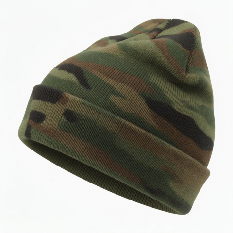 Vintage Winter Unisex Beanie Hat Camouflage