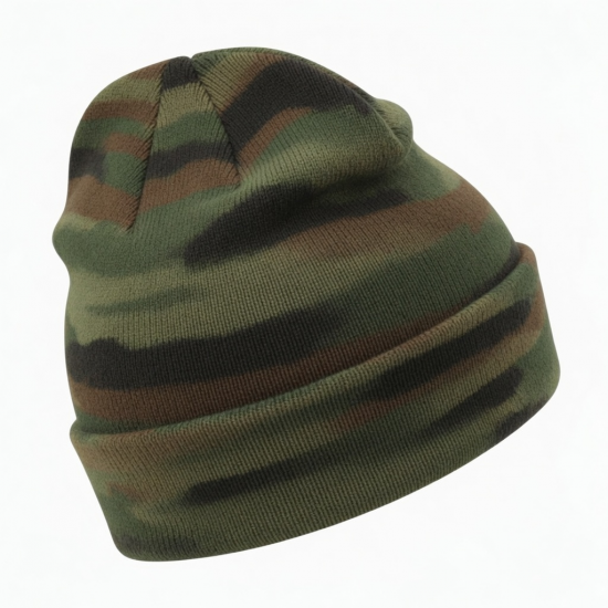 Vintage Winter Unisex Beanie Hat Camouflage