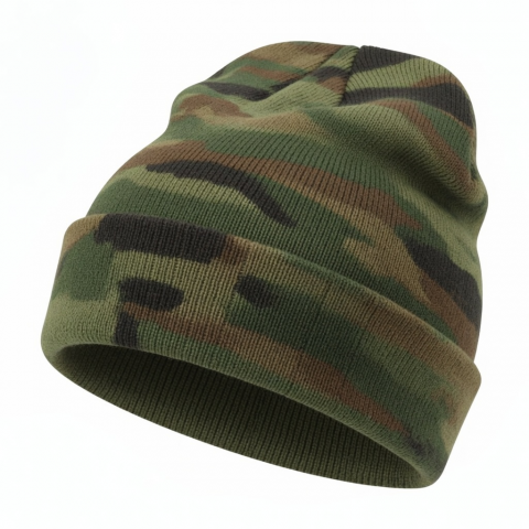 Vintage Winter Unisex Beanie Hat Camouflage