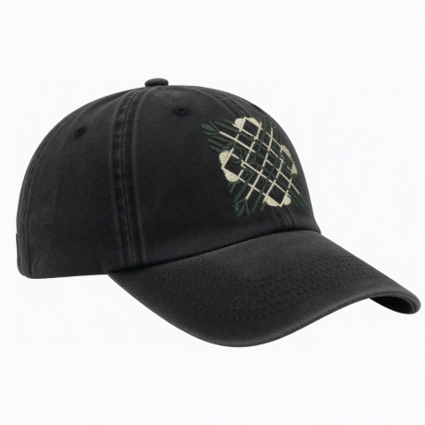 6 Panel Cotton Embroidery Baseball Cap Hip Hop Unstructured Vintage Dad Hat