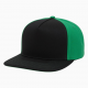 Black Green 5 Panel Snapback Baseball Cap Hat