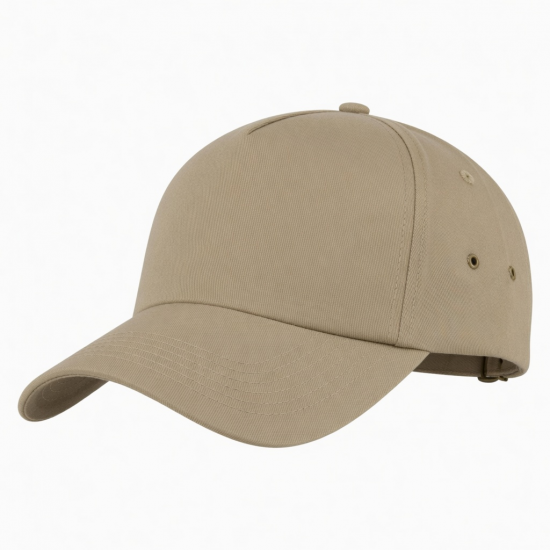 5 Panel Unisex Cotton Baseball Hats Adjustable Structured Tone Baseball Cap