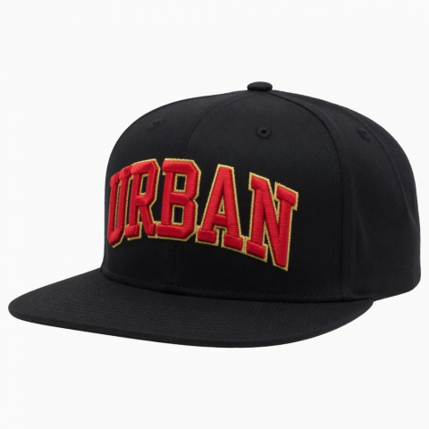 Flat Bill 3D Embroidery Embroidered Snapback Hat Cap