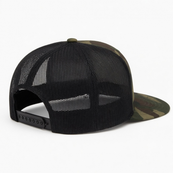 Flat Snapback Cap Camo Mesh Structured Cotton Baseball Hip Hop