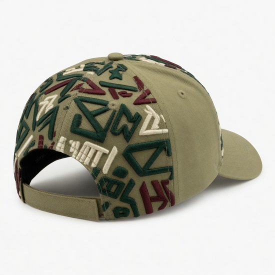 Hip Hop Embroidered Khaki Baseball Hat Sports 3D Embroidery Hat 5 Panel Baseball Caps