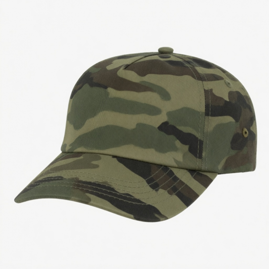 Cotton Camo 5 Panel Unstructured Dad Hat Embroidery Hats Vintage Camouflage Baseball Cap