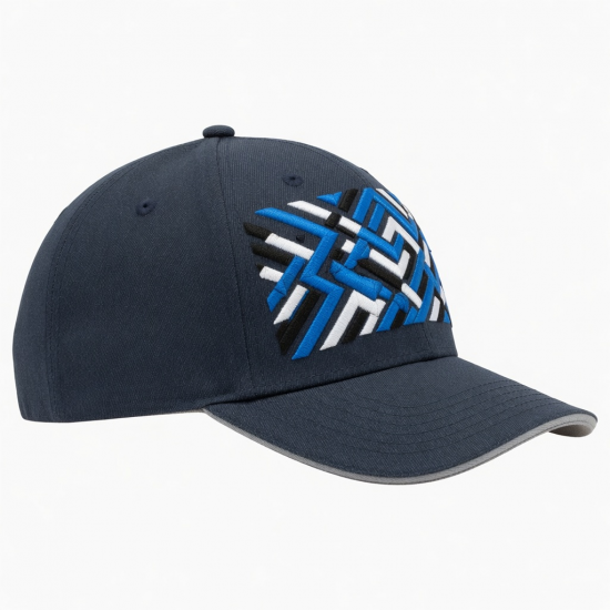 Laser Waterproof Polyester Denim Baseball Cap 3D Embroidery