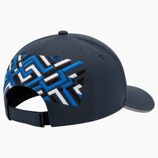 Laser Waterproof Polyester Denim Baseball Cap 3D Embroidery