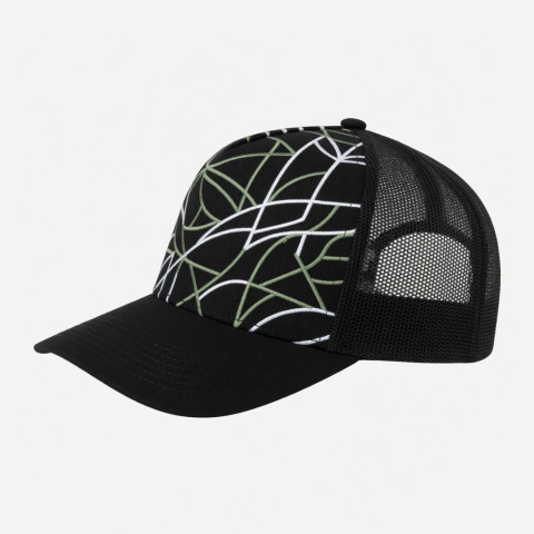 Embroidered 5 Panel Unisex Baseball Cap Breathable Mesh Structured Baseball Cap
