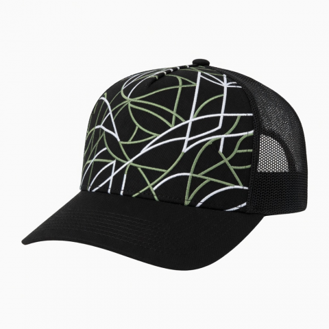 Embroidered 5 Panel Unisex Baseball Cap Breathable Mesh Structured Baseball Cap