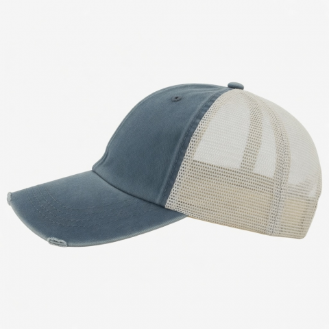 Unisex Vintage Cotton Adjustable Trucker Dad Hat Distressed Sports Caps Blank Washed
