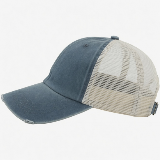 Unisex Vintage Cotton Adjustable Trucker Dad Hat Distressed Sports Caps Blank Washed