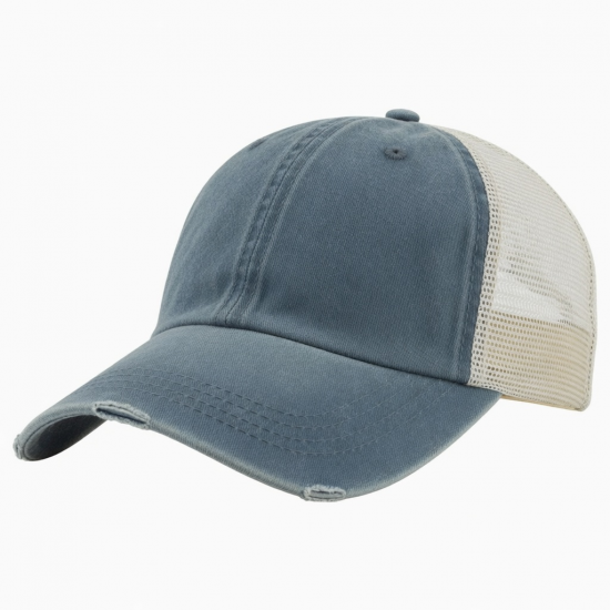 Unisex Vintage Cotton Adjustable Trucker Dad Hat Distressed Sports Caps Blank Washed