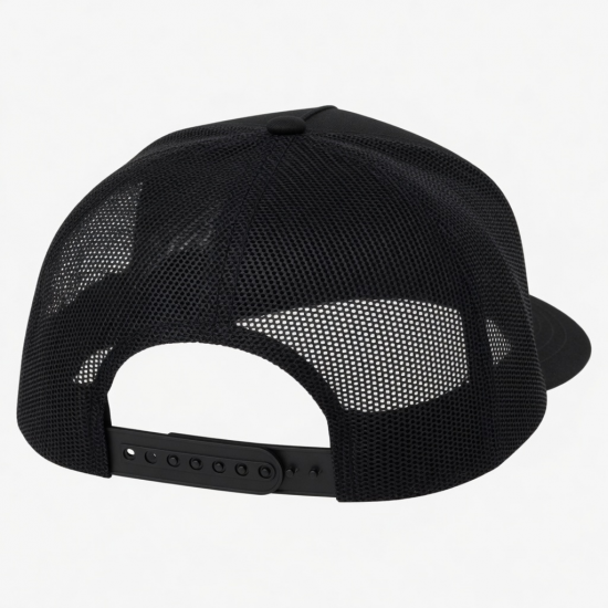 Unisex Trucker Cap Solid Black Mesh Adjustable Casual Outdoor Hat Summer Breathable