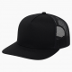 Unisex Trucker Cap Solid Black Mesh Adjustable Casual Outdoor Hat Summer Breathable