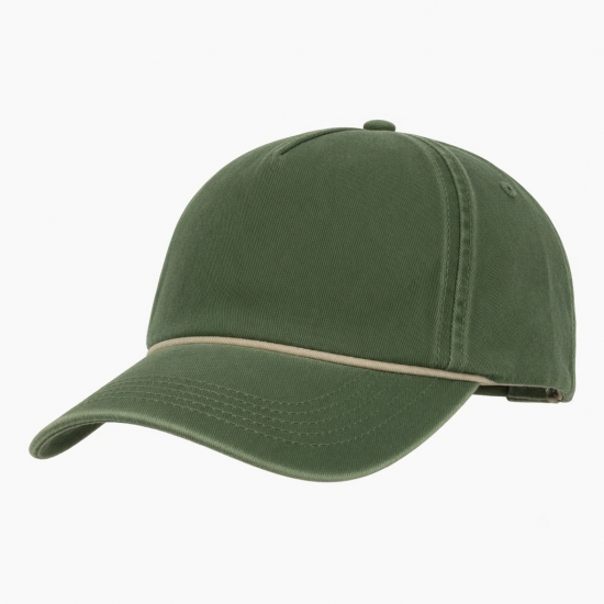 5 Panel Hat Outdoor Embroidery Cap Vintage Green Baseball Hat